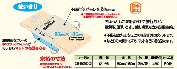 ポラミー 防水シーツ 使いきり 詳細情報